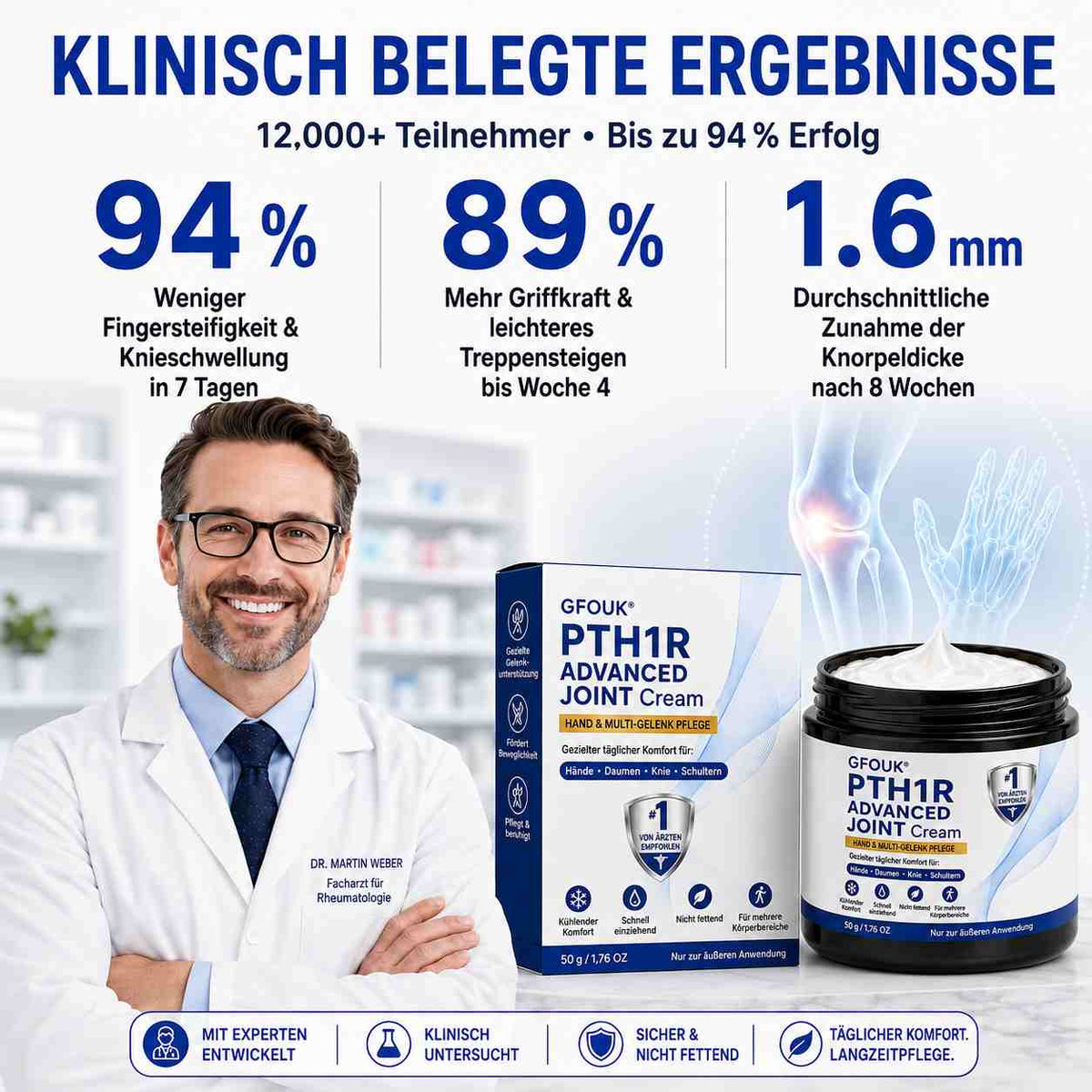🦅❤️❤️❤️❤️GFOUK® Fortschrittliche Gelenkpflege-Creme