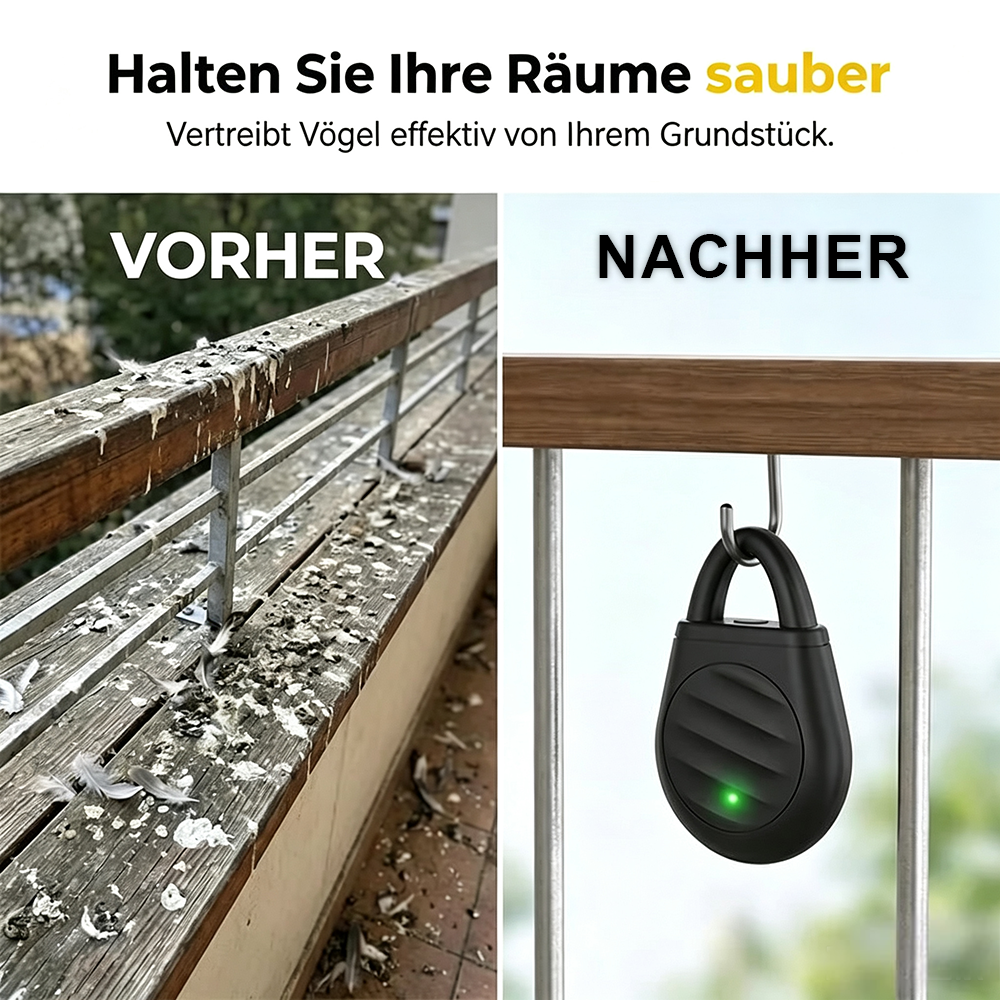 🔥 Nur für kurze Zeit: 3 kaufen, 2 gratis dazu! 🐦 Schluss mit lästigen Vögeln, Wildtieren und Heuschrecken! Tragbarer Ultraschall-Vogelvertreiber als Schlüsselanhänger