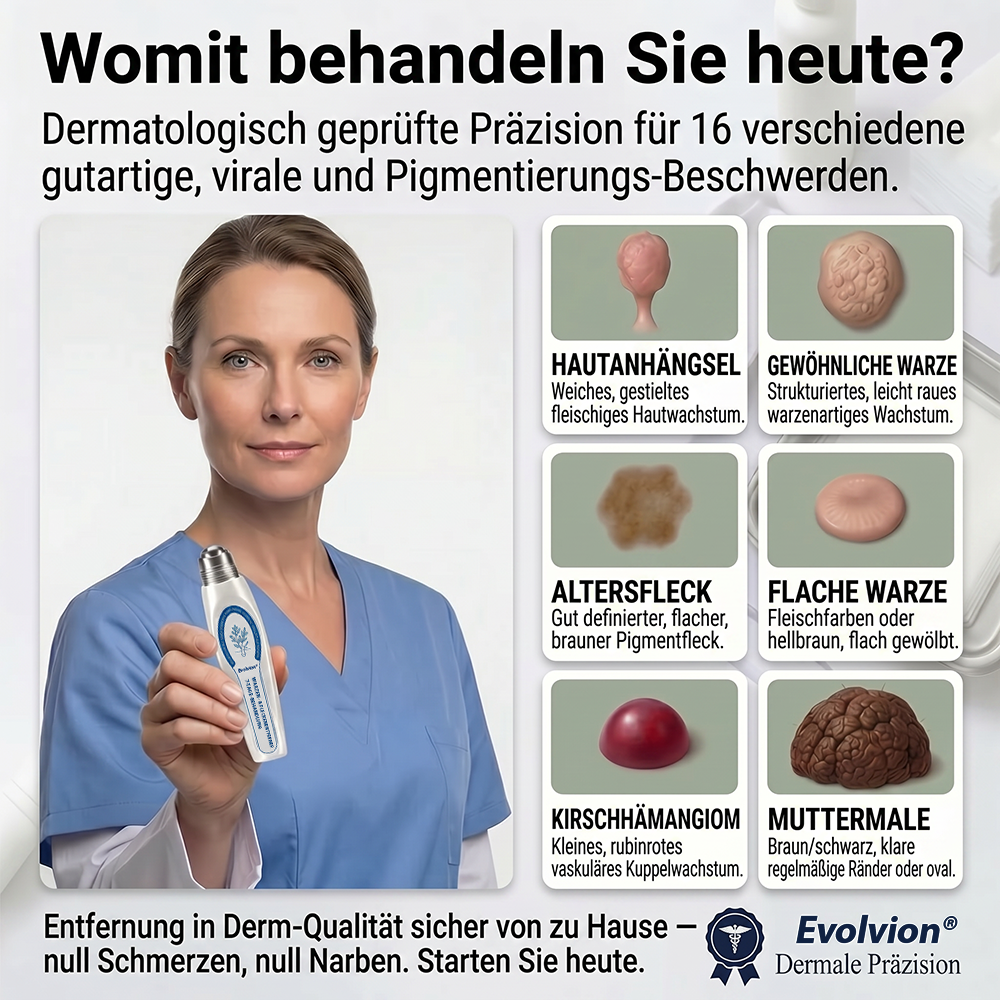 Hergestellt und versandt aus Deutschland ✨Evolvion® 𝟕-𝐓𝐚𝐠𝐞 Hautanhängsel- & Fleckenentferner (𝟕-𝐃𝐚𝐲 𝐒𝐤𝐢𝐧 𝐓𝐚𝐠 & 𝐒𝐩𝐨𝐭 𝐄𝐫𝐚𝐬𝐞𝐫) – Schmerzfreier & narbenfreier fortschrittlicher Roll-on-Stift zur Entfernung von Hautunreinheiten