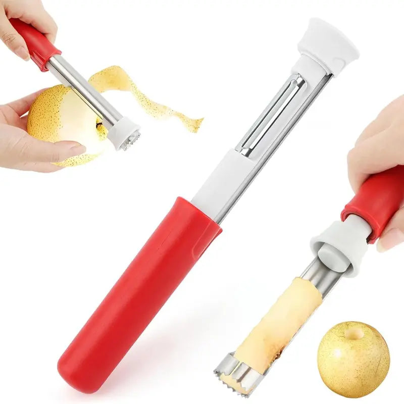 2-in-1 Apfelentkerner und -schäler, Apfelentkerner, Obstentkerner aus Edelstahl 🍎