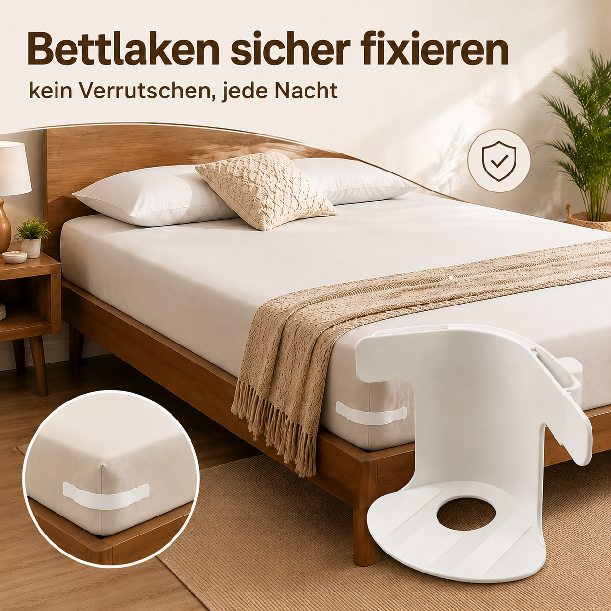 🔥 Nie wieder verrutschende Bettlaken – Unsichtbare Bettlaken-Clips für straffe & ordentliche Ecken 🦄