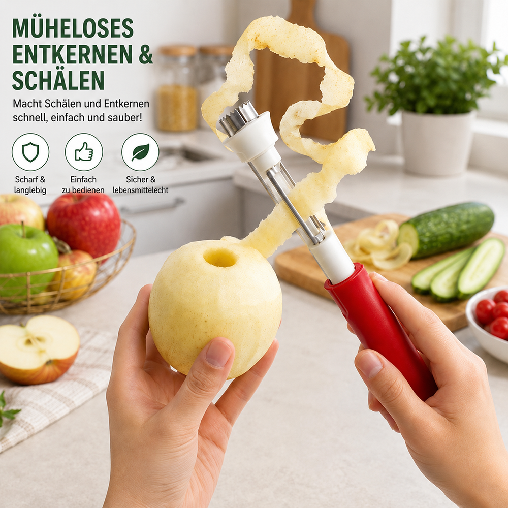 2-in-1 Apfelentkerner und -schäler, Apfelentkerner, Obstentkerner aus Edelstahl 🍎