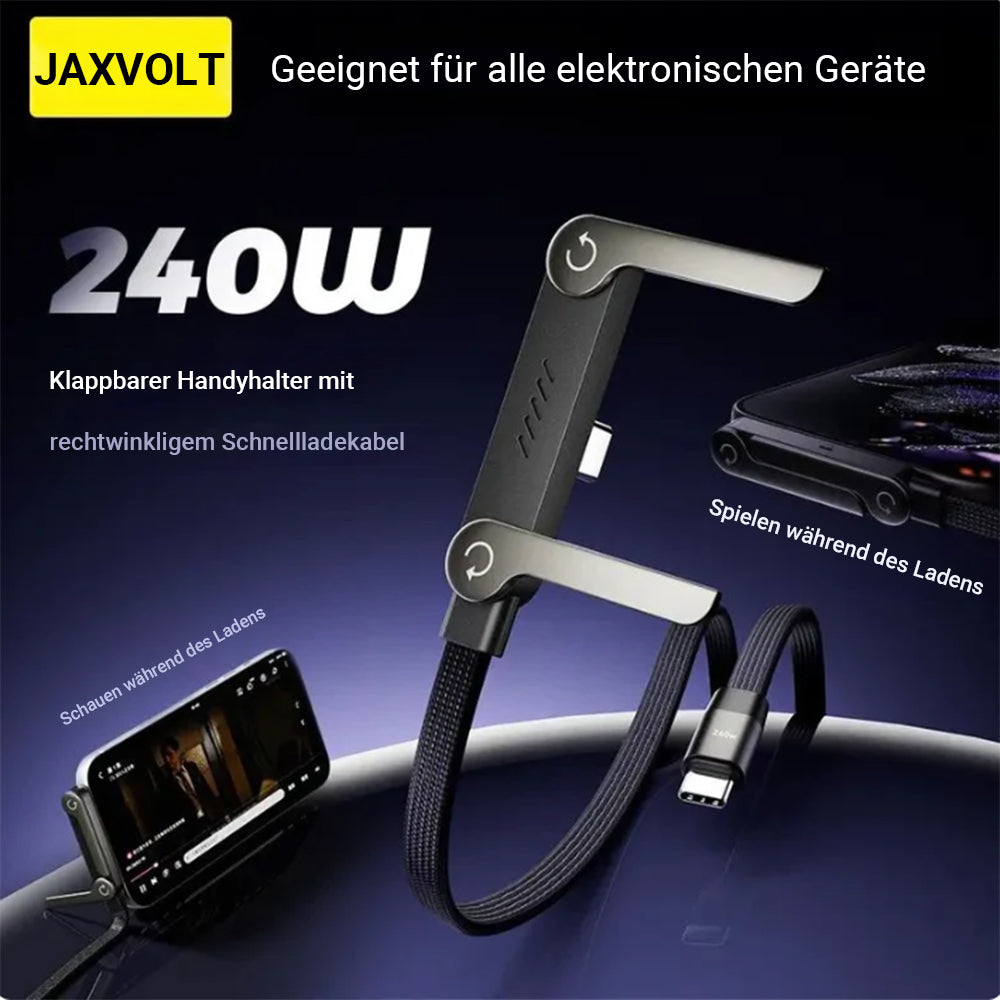 240W Super-Schnellladekabel – 2-in-1 Ladekabel & Handyhalter❤️