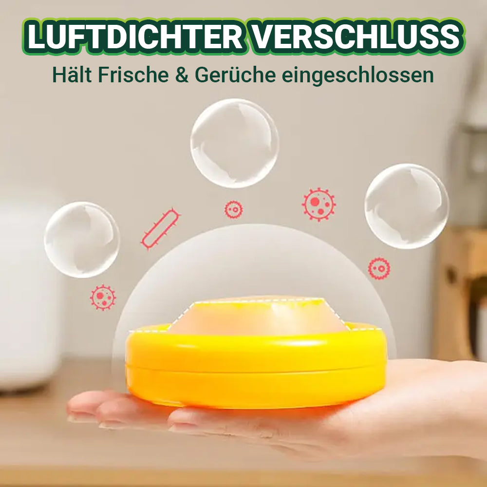 Avasoma®| 4er-Set Wiederverwendbare Frischekapseln für Obst & Gemüse – Ideal für Avocados, Tomaten, Äpfel, Knoblauch, Zwiebeln und mehr
