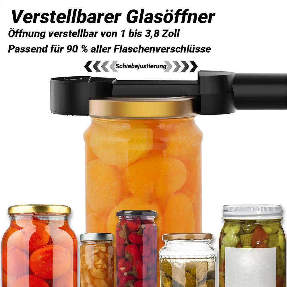 Avasoma® 3-in-1 Multi-Öffner: Für Schraubgläser, Kronkorken und Getränkedosen – Mit Magnet-Halterung