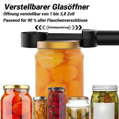 Avasoma® 3-in-1 Multi-Öffner: Für Schraubgläser, Kronkorken und Getränkedosen – Mit Magnet-Halterung