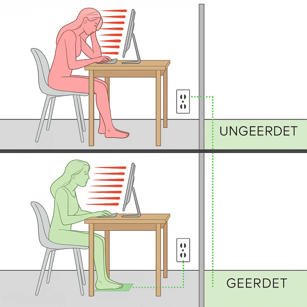 🌍Natürliche Erdungsmatte – für besseren Schlaf & Regeneration 🧘‍♂️🔋
