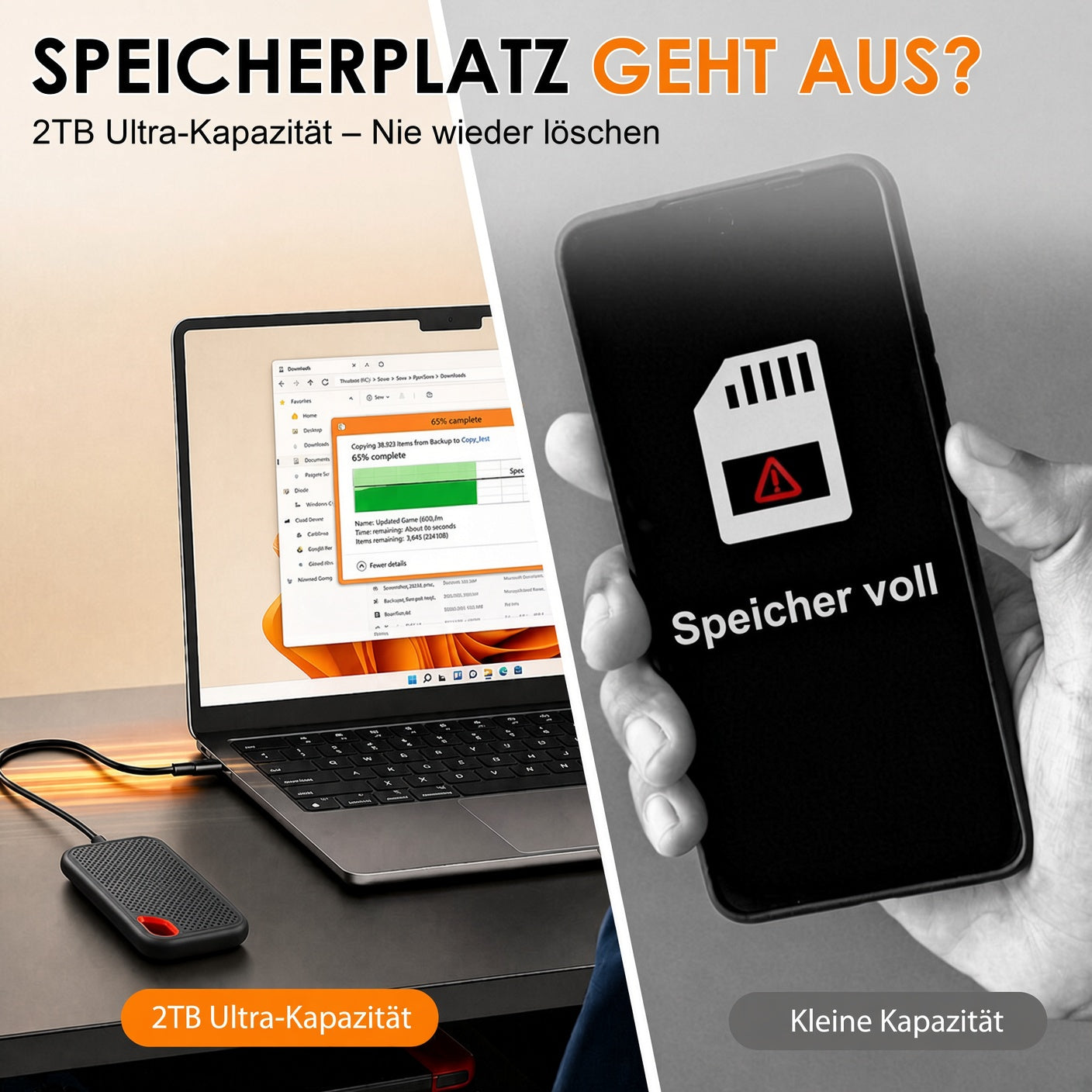 🏆 Blitzverkauf ⚡ Über 50.000 verkauft! Fast ausverkauft – 🔥 2TB Mini-SSD (USB-C,USB-A) | Bis zu 2000 MB/s🦄👠