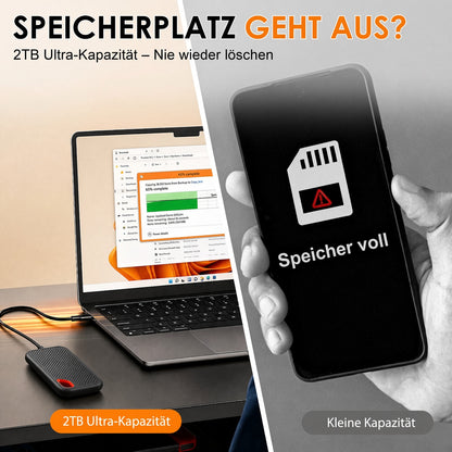 🏆 Blitzverkauf ⚡ Über 50.000 verkauft! Fast ausverkauft – 🔥 2TB Mini-SSD (USB-C,USB-A) | Bis zu 2000 MB/s🦄👠