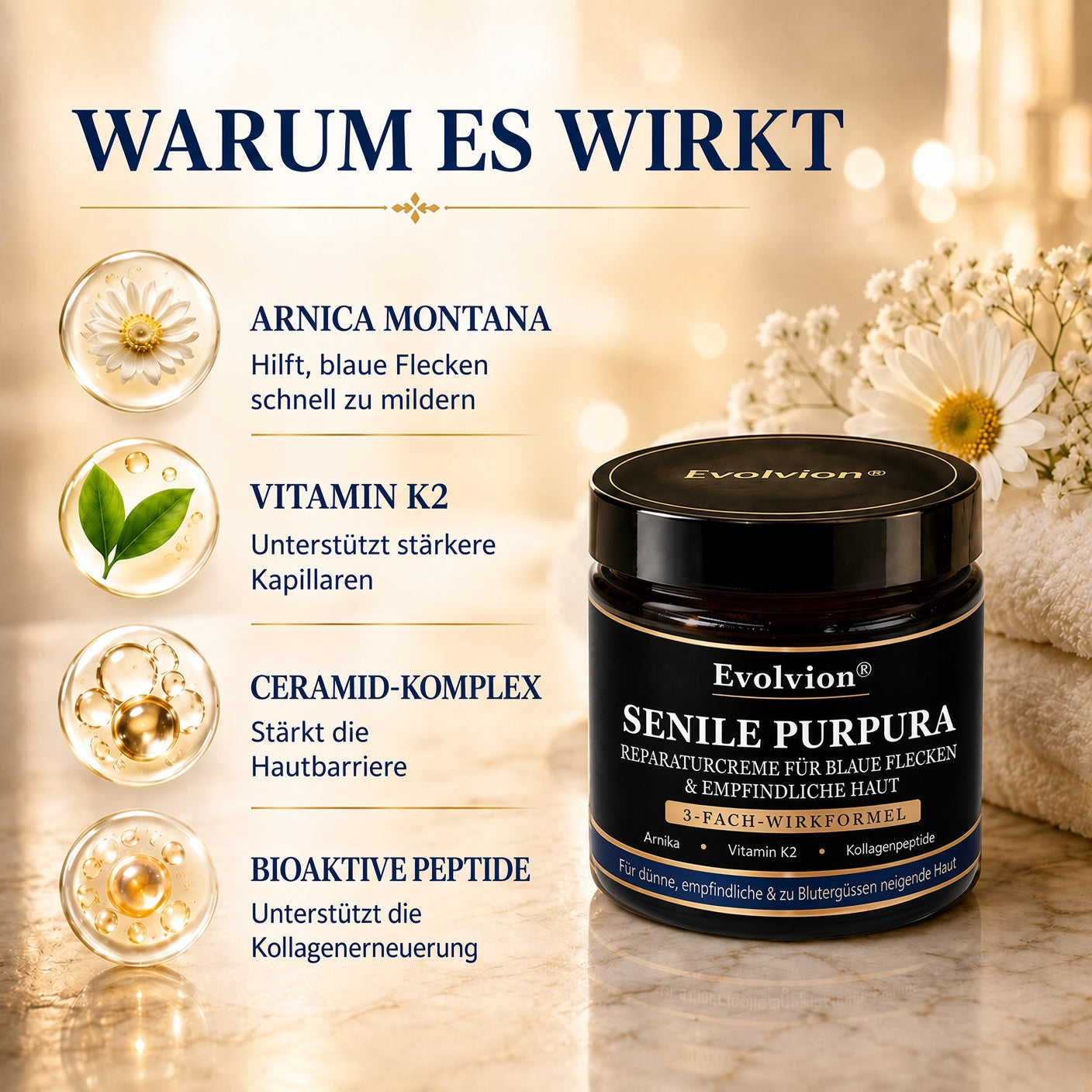 🦅Evolvion® Pflegecreme bei seniler Purpura, Blutergüssen & fragiler Haut