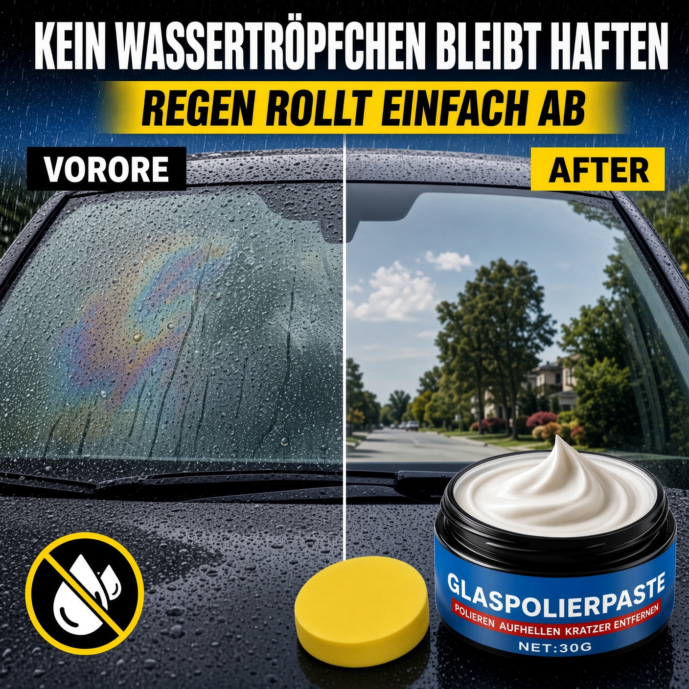 🔥 Schluss mit Ölfilm & Schlieren – Auto-Glas Ölfilm-Entferner für klare Sicht 🦄🚗