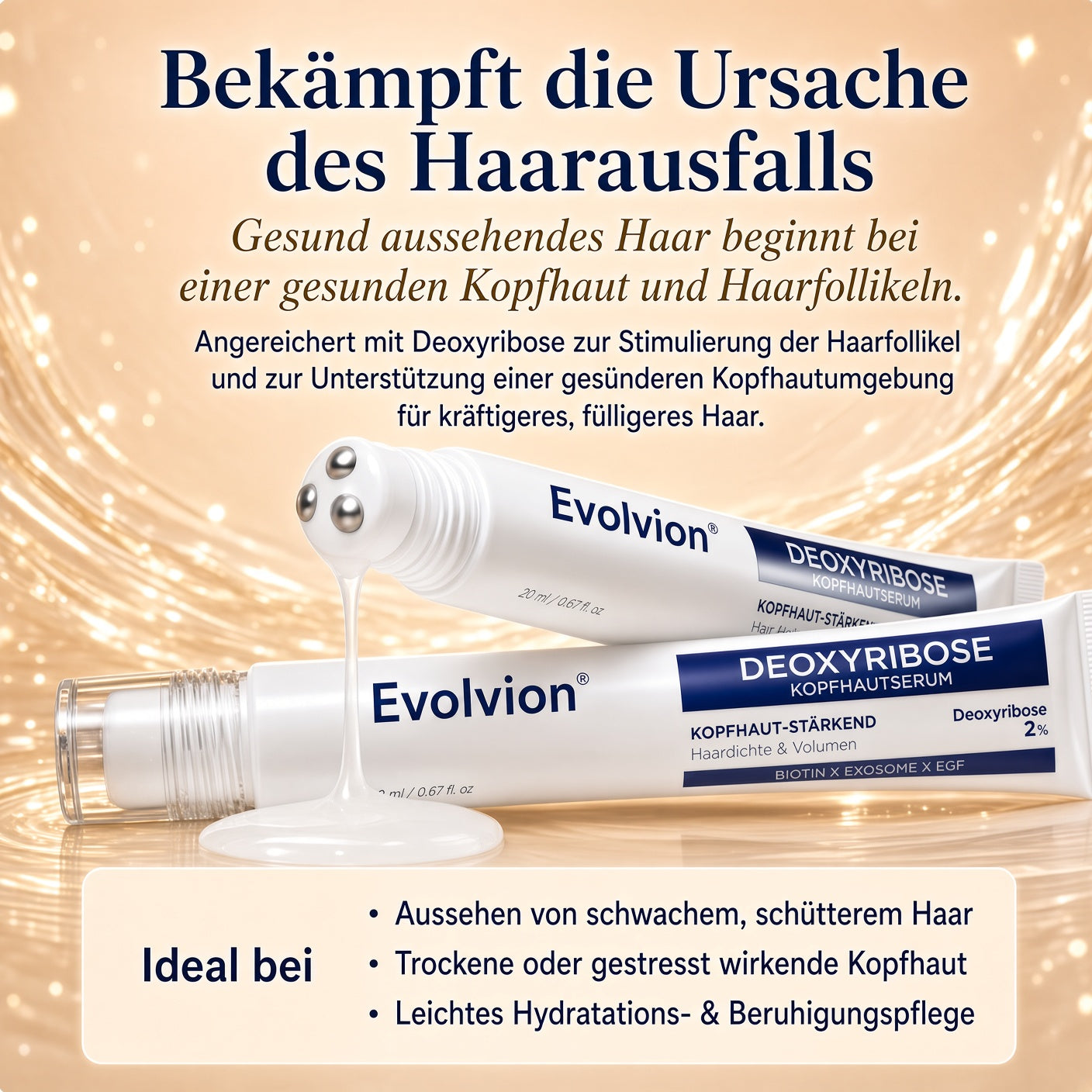 🦄Evolvion® Deoxyribose Kopfhautserum – Fortschrittliche Kopfhautpflege für voller wirkendes Haar