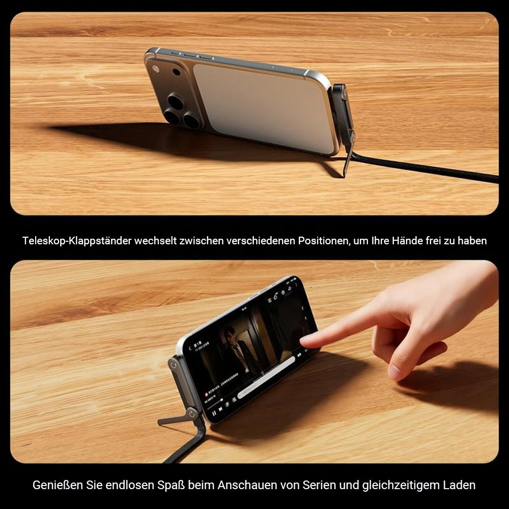 240W Super-Schnellladekabel – 2-in-1 Ladekabel & Handyhalter❤️