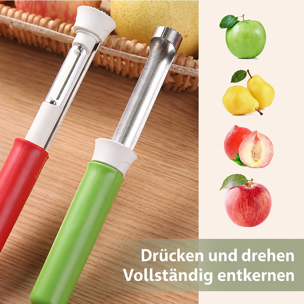 2-in-1 Apfelentkerner und -schäler, Apfelentkerner, Obstentkerner aus Edelstahl 🍎
