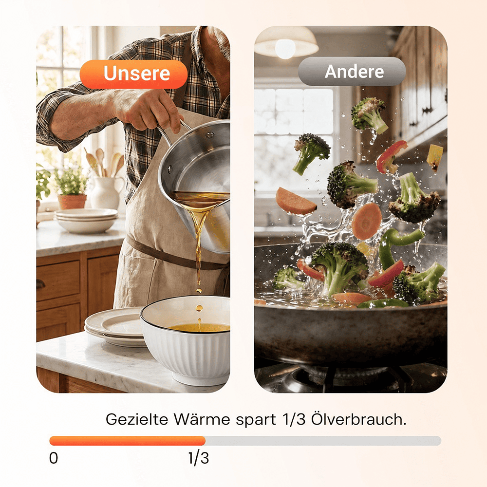 🔥 50 %! 🍳 Multifunktionale Fritteuse aus 304-Edelstahl – lebensmittelecht – spritzschutzoptimiertes Design & Filterkorb für Pommes und Hähnchen 🥟