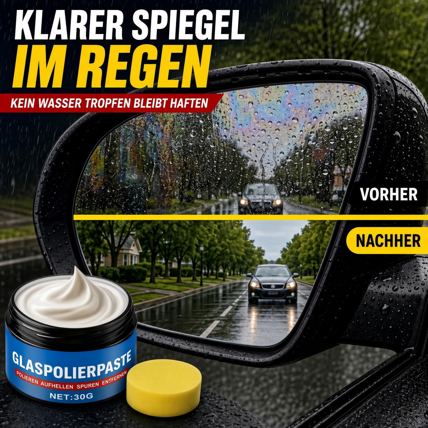 🔥 Schluss mit Ölfilm & Schlieren – Auto-Glas Ölfilm-Entferner für klare Sicht 🦄🚗