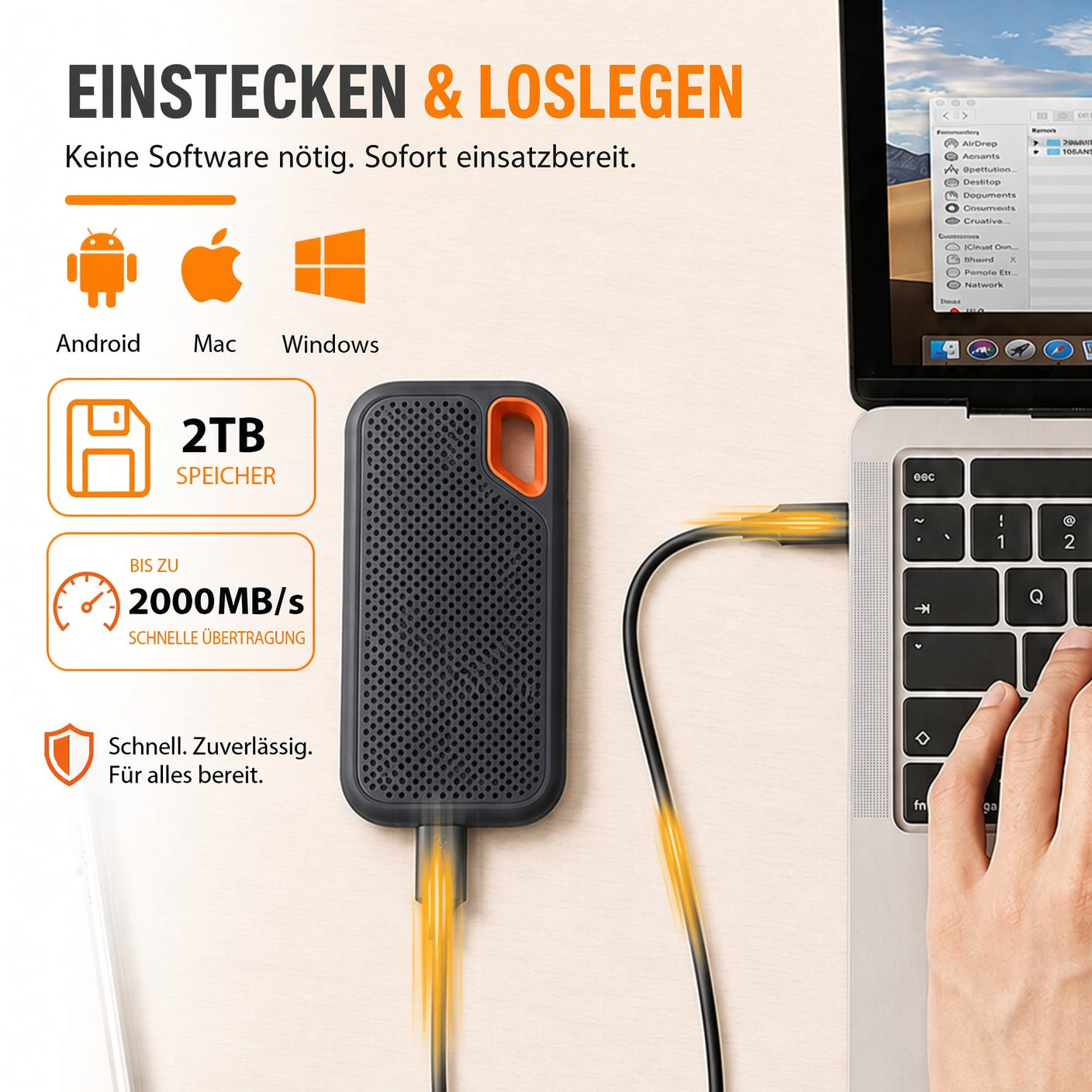 🏆 Blitzverkauf ⚡ Über 50.000 verkauft! Fast ausverkauft – 🔥 2TB Mini-SSD (USB-C,USB-A) | Bis zu 2000 MB/s🦄👠