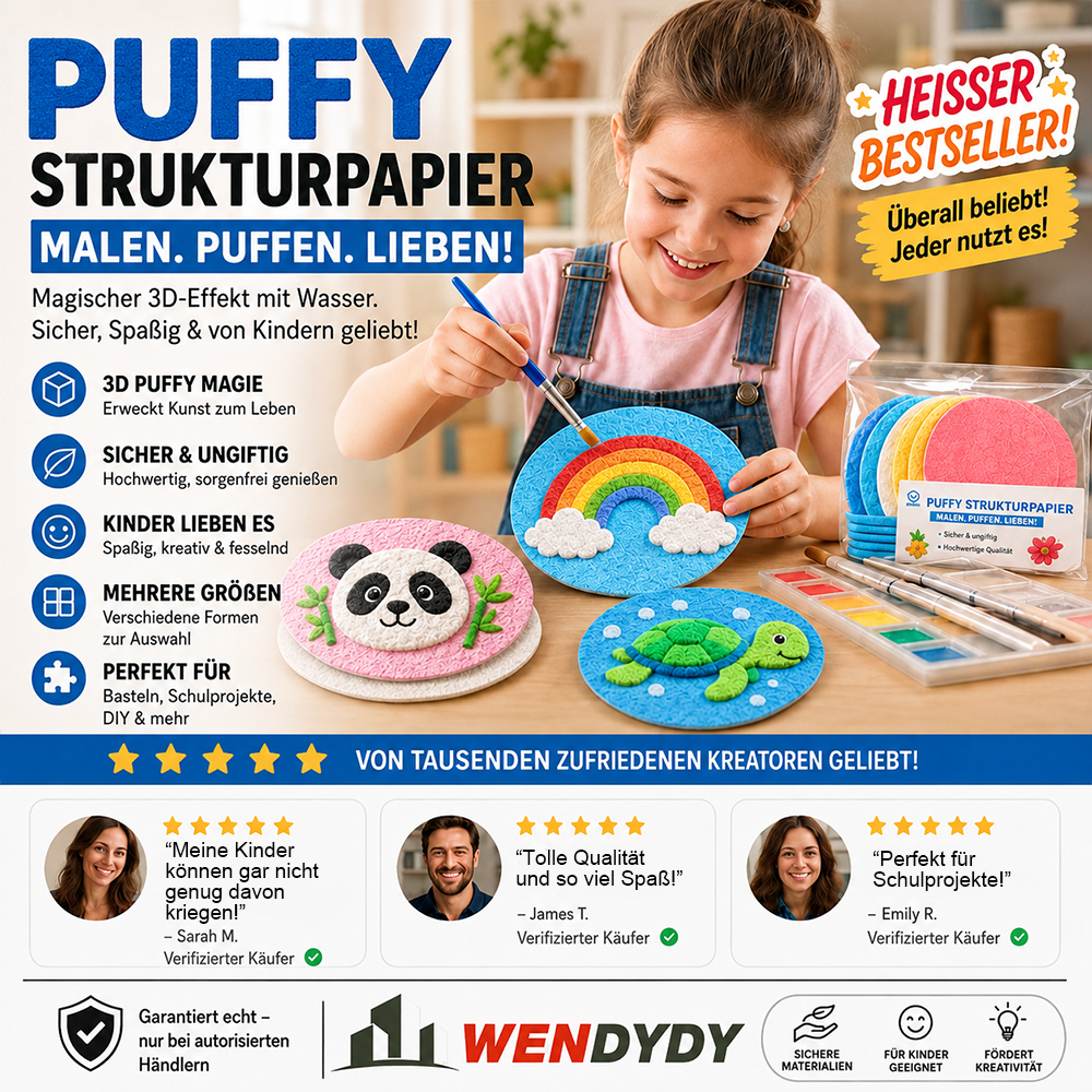 IEY® 3D-Strukturpapier mit Aufpluster-Effekt