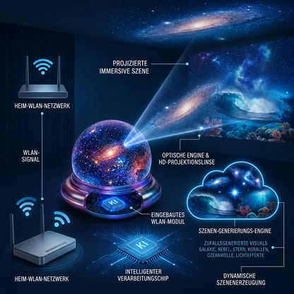 🔮 Nachtlicht-Projektor – intelligenter holografischer Sternenprojektor🦅❤️❤️❤️