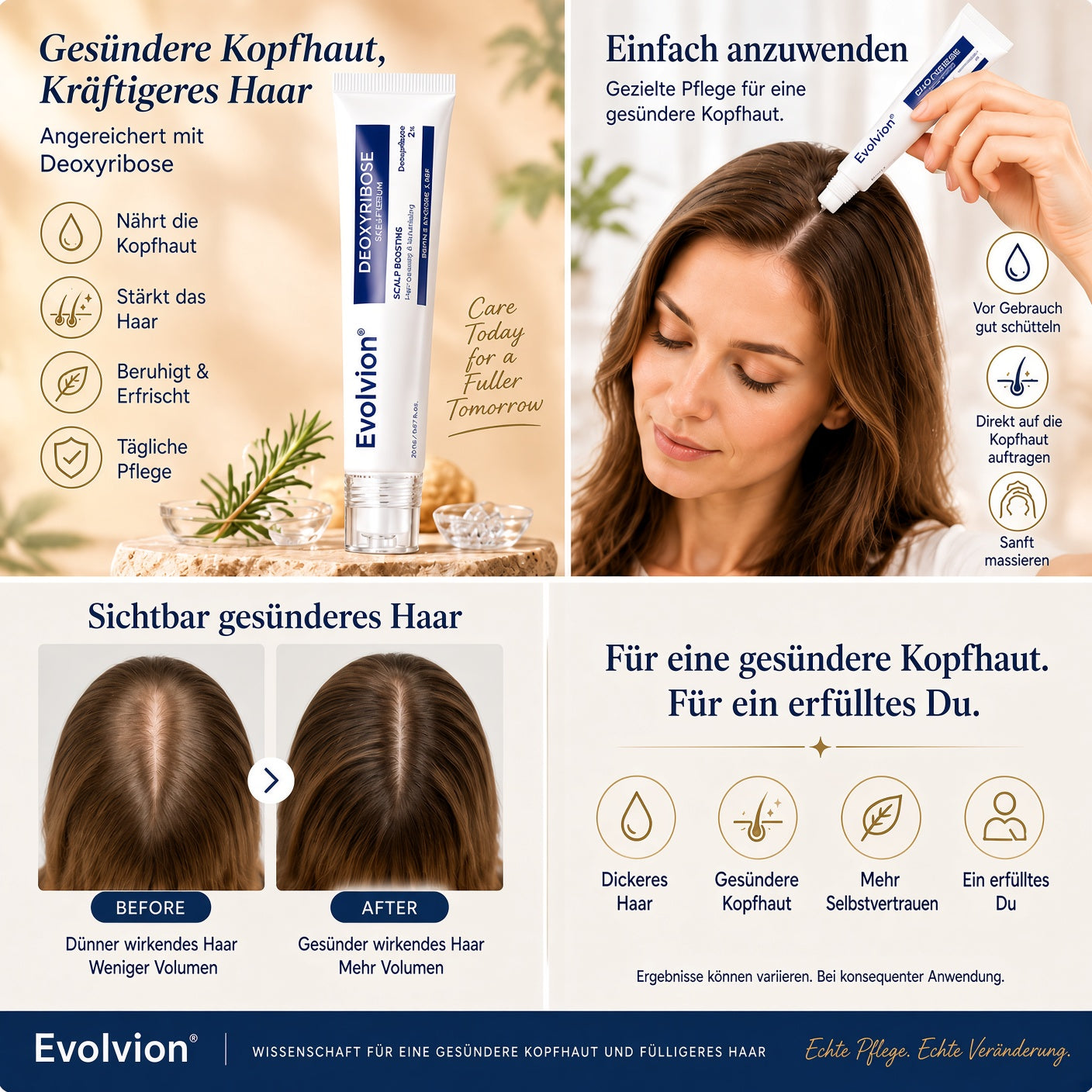 🦄Evolvion® Deoxyribose Kopfhautserum – Fortschrittliche Kopfhautpflege für voller wirkendes Haar
