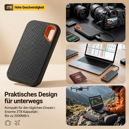 🏆 Blitzverkauf ⚡ Über 50.000 verkauft! Fast ausverkauft – 🔥 2TB Mini-SSD (USB-C,USB-A) | Bis zu 2000 MB/s🦄👠
