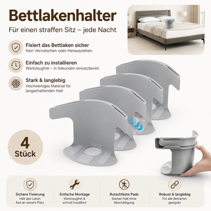 🔥 Nie wieder verrutschende Bettlaken – Unsichtbare Bettlaken-Clips für straffe & ordentliche Ecken 🦄