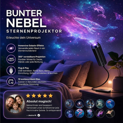 💡🦅BVJ® Plug-and-Play HD-Galaxie- & Ozean-Projektor-Nachtlicht 🐟 Über 50.000 zufriedene Nutzer🐳