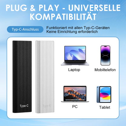 🏆Blitzverkauf🦅Über 50.000 verkauft! Fast ausverkauft – 🔥Tragbare 16-TB-Mini-SSD (Typ-C) | Bis zu 1050 MB/s | IP65 Schutz | Neue Firmware