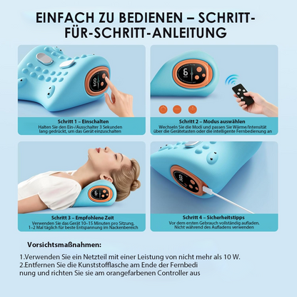 🛑 Schluss mit Nackenschmerzen! | Ergonomisches Massagekissen mit Puls- & Vibrationsmodus