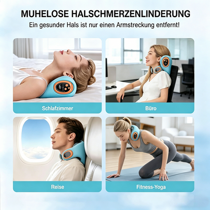 🛑 Schluss mit Nackenschmerzen! | Ergonomisches Massagekissen mit Puls- & Vibrationsmodus