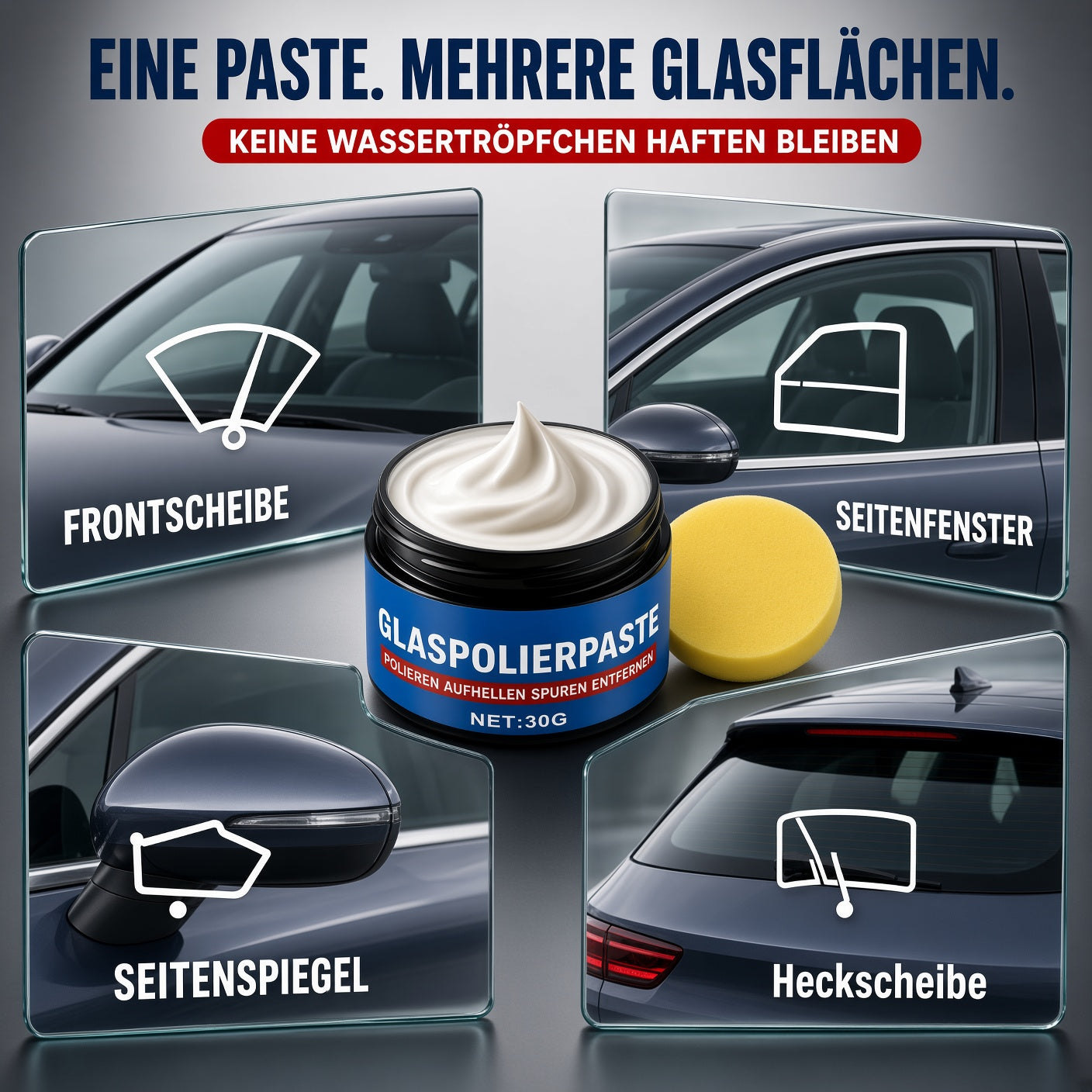 🔥 Schluss mit Ölfilm & Schlieren – Auto-Glas Ölfilm-Entferner für klare Sicht 🦄🚗