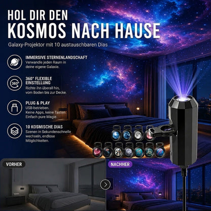 💡🦅BVJ® Plug-and-Play HD-Galaxie- & Ozean-Projektor-Nachtlicht 🐟 Über 50.000 zufriedene Nutzer🐳