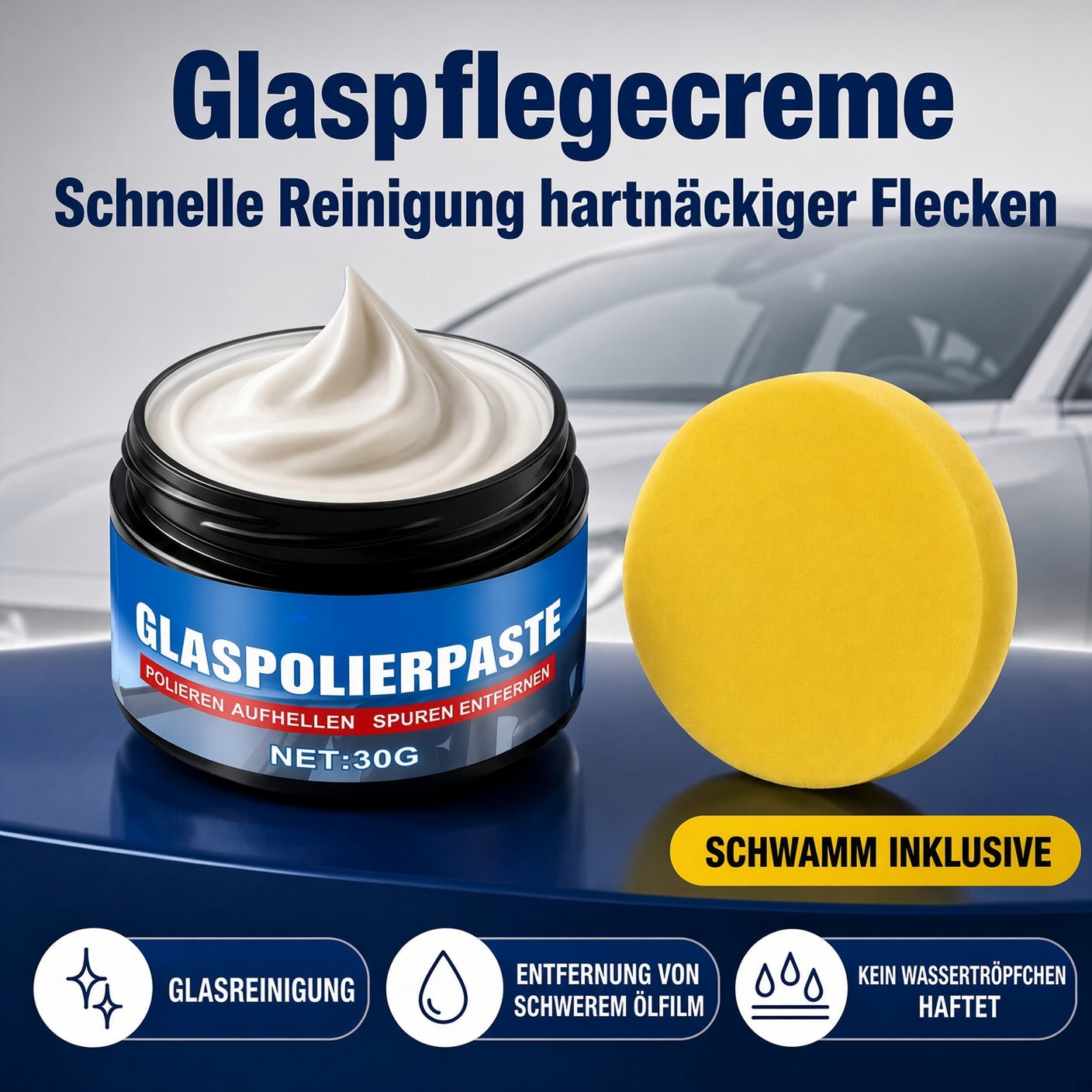 🔥 Schluss mit Ölfilm & Schlieren – Auto-Glas Ölfilm-Entferner für klare Sicht 🦄💕💕💕