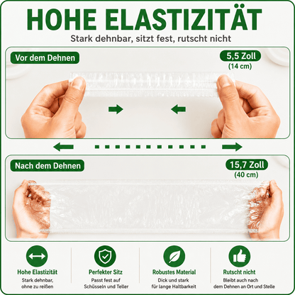 🔥 100 elastische Frischhalte-Abdeckungen für Schüsseln & Teller