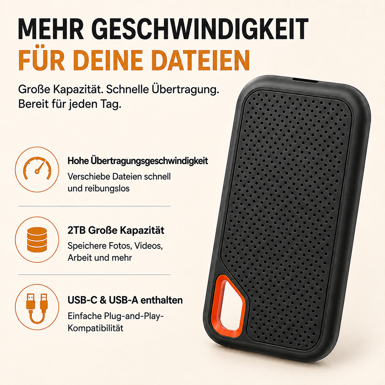 🏆 Blitzverkauf ⚡ Über 50.000 verkauft! Fast ausverkauft – 🔥 2TB Mini-SSD (USB-C,USB-A) | Bis zu 2000 MB/s🦄👠