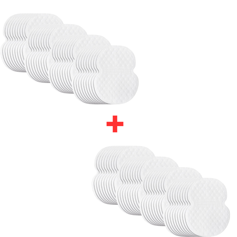 SweatPads 1 Sett + 1 Sett GRATIS: Pustende Engangs Underarms Svetteabsorberende Pads