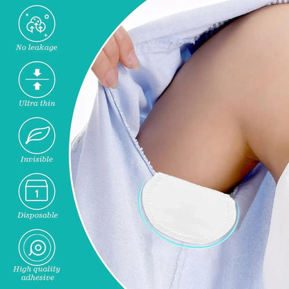SweatPads 1 Sett + 1 Sett GRATIS: Pustende Engangs Underarms Svetteabsorberende Pads