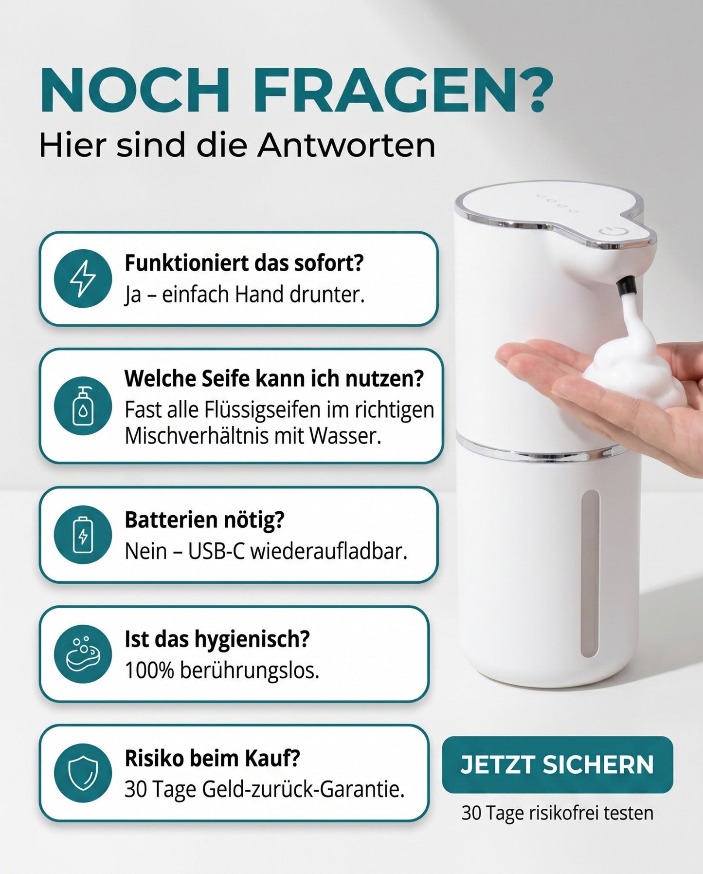 Spart bis zu 50% Seife! 💰 Sensor-Schaumspender XL – Weniger Verbrauch, mehr Ordnung 🏠
